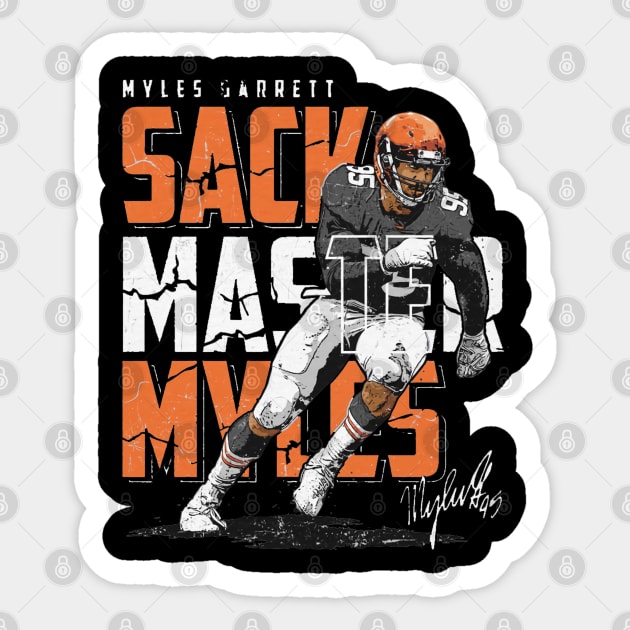 Myles Garrett Cleveland Sack Master Myles Sticker by Buya_Hamkac